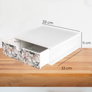 Contenitore Porta Capsule e Cialde caffÃ¨ Cassetto ORGANIZER White LEAVES MIX 33x33 cm in legno per casa, cucina, angolo bar ufficio del brand Lupia, categoria: Tavola e cucina > Portapane, Contenitori e Organizer > Organizer.