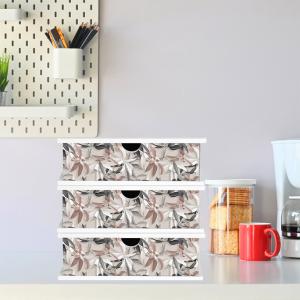 Contenitore Porta Capsule e Cialde caffÃ¨ Cassetto ORGANIZER White LEAVES MIX 33x33 cm in legno per casa, cucina, angolo bar ufficio del brand Lupia, categoria: Tavola e cucina > Portapane, Contenitori e Organizer > Organizer.