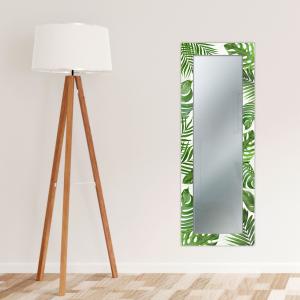 Specchio da parete lungo moderno Mirror Fantasy TROPICAL GREEN 44x127 cm con cornice stampata, specchiera per camera da letto, soggiorno, ingresso del brand Lupia, categoria: Complementi d'arredo > Specchi e specchiere > Specchi stampati.