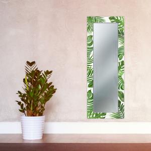 Specchio da parete lungo moderno Mirror Fantasy TROPICAL GREEN 44x127 cm con cornice stampata, specchiera per camera da letto, soggiorno, ingresso del brand Lupia, categoria: Complementi d'arredo > Specchi e specchiere > Specchi stampati.