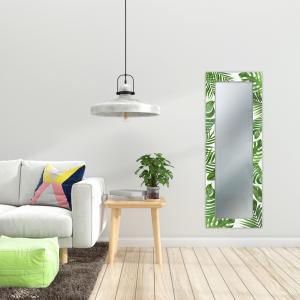 Specchio da parete lungo moderno Mirror Fantasy TROPICAL GREEN 44x127 cm con cornice stampata, specchiera per camera da letto, soggiorno, ingresso del brand Lupia, categoria: Complementi d'arredo > Specchi e specchiere > Specchi stampati.