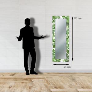 Specchio da parete lungo moderno Mirror Fantasy TROPICAL GREEN 44x127 cm con cornice stampata, specchiera per camera da letto, soggiorno, ingresso del brand Lupia, categoria: Complementi d'arredo > Specchi e specchiere > Specchi stampati.