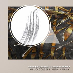 Lupia - Quadro Moderno BRILLANT con Glitter MEDITAZIONE DONNA | Stampa su Tela Poliestere | Decorazione Artigianale Italiana, Arte da Parete per Soggiorno e Ufficio | 52x122 cm, telaio Legno del brand Lupia, categoria: Arredo e decorazioni > Quadri e Tele > Quadri su tela.