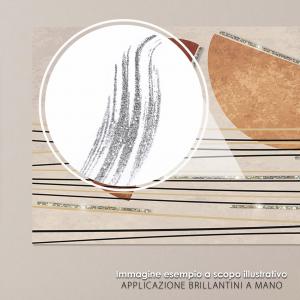 Lupia - Quadro Moderno BRILLANT con Glitter SEA ELEMENTS | Stampa su Tela Poliestere | Decorazione Artigianale Italiana, Arte da Parete per Soggiorno e Ufficio | 52x122 cm, telaio Legno del brand Lupia, categoria: Arredo e decorazioni > Quadri e Tele > Quadri su tela.