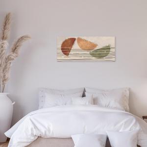 Lupia - Quadro Moderno BRILLANT con Glitter SEA ELEMENTS | Stampa su Tela Poliestere | Decorazione Artigianale Italiana, Arte da Parete per Soggiorno e Ufficio | 52x122 cm, telaio Legno del brand Lupia, categoria: Arredo e decorazioni > Quadri e Tele > Quadri su tela.