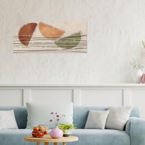 Lupia - Quadro Moderno BRILLANT con Glitter SEA ELEMENTS | Stampa su Tela Poliestere | Decorazione Artigianale Italiana, Arte da Parete per Soggiorno e Ufficio | 52x122 cm, telaio Legno del brand Lupia, categoria: Arredo e decorazioni > Quadri e Tele > Quadri su tela.