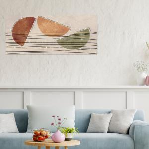 Lupia - Quadro Moderno BRILLANT con Glitter SEA ELEMENTS | Stampa su Tela Poliestere | Decorazione Artigianale Italiana, Arte da Parete per Soggiorno e Ufficio | 65x149 cm, telaio Legno del brand Lupia, categoria: Arredo e decorazioni > Quadri e Tele > Quadri con Glitter.