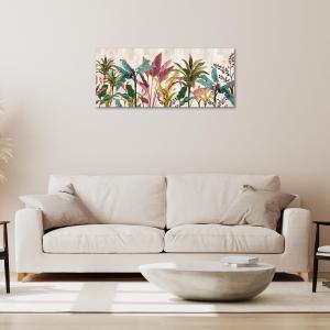 Quadro moderno Stampa su Tela CANVAS WORLD 65x149 cm BANANA LEAVES BEIGE, foglie banano colorato, per soggiorno, capezzale camera da letto, ufficio del brand Lupia, categoria: Arredo e decorazioni > Quadri e Tele > Quadri su tela.