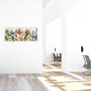 Quadro moderno Stampa su Tela CANVAS WORLD 65x149 cm BANANA LEAVES BEIGE, foglie banano colorato, per soggiorno, capezzale camera da letto, ufficio del brand Lupia, categoria: Arredo e decorazioni > Quadri e Tele > Quadri su tela.