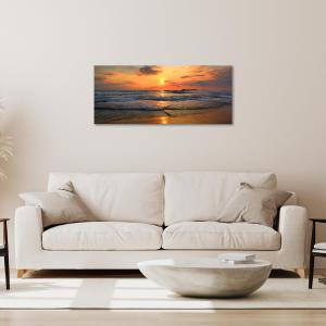 Quadro moderno Stampa su Tela CANVAS WORLD 65x149 cm BEACH SUNSET Tramonto, per soggiorno, capezzale camera da letto, ufficio del brand Lupia, categoria: Arredo e decorazioni > Quadri e Tele > Quadri su tela.