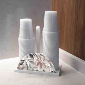 Lupia - Set 3 Pezzi Cucina in Legno White LEAVES MIX: Porta Tovaglioli, Porta Bicchieri, Porta Rotolo, Decorazione Elegante, Adatto a Stili Moderni e Classici, stile foglie grigie Legno bianco del brand Lupia, categoria: Tavola e cucina > Portabicchieri, Portatovaglioli e Portarotoli > Set Portarotolo, Portatovaglioli e Portabicchieri.