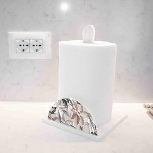 Lupia - Set 3 Pezzi Cucina in Legno White LEAVES MIX: Porta Tovaglioli, Porta Bicchieri, Porta Rotolo, Decorazione Elegante, Adatto a Stili Moderni e Classici, stile foglie grigie Legno bianco del brand Lupia, categoria: Tavola e cucina > Portabicchieri, Portatovaglioli e Portarotoli > Set Portarotolo, Portatovaglioli e Portabicchieri.