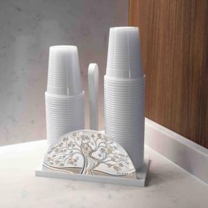 Lupia - Set 3 Pezzi Cucina in Legno White ALBERO ABBRACCIO: Porta Tovaglioli, Porta Bicchieri, Porta Rotolo, Decorazione Elegante, Adatto a Stili Moderni e Classici, stile amore e famiglia del brand Lupia, categoria: Tavola e cucina > Portabicchieri, Portatovaglioli e Portarotoli > Set Portarotolo, Portatovaglioli e Portabicchieri.