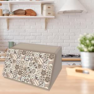 Portapane, Contenitore per Cibo Secco con decoro TILES VINTAGE in legno Vintage 30x40x20 cm del brand Lupia, categoria: Tavola e cucina > Portapane, Contenitori e Organizer > Portapane.