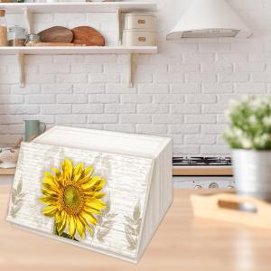 Portapane, Contenitore per Cibo Secco con decoro GIRASOLE in legno SHABBY 30x40x20 cm del brand Lupia, categoria: Tavola e cucina > Portapane, Contenitori e Organizer > Portapane.