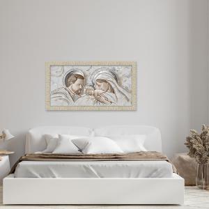 Quadro con cornice Sacra Famiglia Giovy Bianca Oro 60x110 cm THE KISS CERAMIC MIX Glitter del brand Lupia, categoria: Arredo e decorazioni > Quadri e Tele > Quadri con cornice.