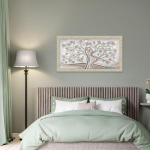 Quadro Moderno Camera da letto con cornice GIOVY Bianca Oro ALBERO ABBRACCIO MIX 60x110 cm, amore e famiglia con Glitter, per soggiorno del brand Lupia, categoria: Arredo e decorazioni > Quadri e Tele > Quadri con cornice.