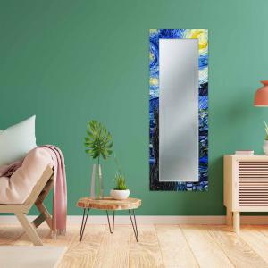 Specchio da parete lungo moderno Mirror Fantasy NOTTE STELLATA Van Gogh 44x127 cm con cornice stampata, specchiera per camera da letto, soggiorno, ingresso del brand Lupia, categoria: Complementi d'arredo > Specchi e specchiere > Specchi stampati.