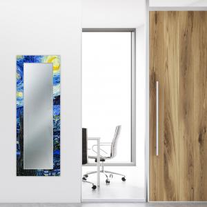 Specchio da parete lungo moderno Mirror Fantasy NOTTE STELLATA Van Gogh 44x127 cm con cornice stampata, specchiera per camera da letto, soggiorno, ingresso del brand Lupia, categoria: Complementi d'arredo > Specchi e specchiere > Specchi stampati.
