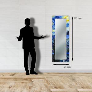 Specchio da parete lungo moderno Mirror Fantasy NOTTE STELLATA Van Gogh 44x127 cm con cornice stampata, specchiera per camera da letto, soggiorno, ingresso del brand Lupia, categoria: Complementi d'arredo > Specchi e specchiere > Specchi stampati.