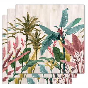 Sottotutto decorato con stampa a colori in Legno QUADRATO Sotto bicchiere, piatto, pentola con varie dimensioni - 32x32 cm LEAVES MIX del brand Lupia, categoria: Tavola e cucina > Accessori per la Tavola > Sottopentole, Sottopiatti e Sottobicchieri.