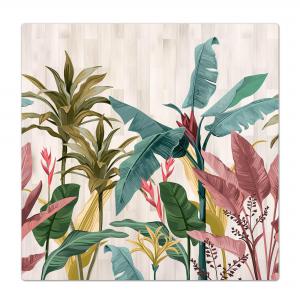 Sottotutto decorato con stampa a colori in Legno QUADRATO Sotto bicchiere, piatto, pentola con varie dimensioni - 32x32 cm LEAVES MIX del brand Lupia, categoria: Tavola e cucina > Accessori per la Tavola > Sottopentole, Sottopiatti e Sottobicchieri.