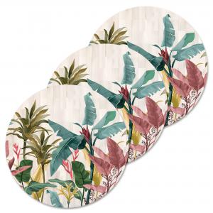 Sottotutto decorato con stampa a colori in Legno ROTONDO Sotto bicchiere, piatto, pentola con varie dimensioni - diam. 32 cm LEAVES MIX del brand Lupia, categoria: Tavola e cucina > Accessori per la Tavola > Sottopentole, Sottopiatti e Sottobicchieri.