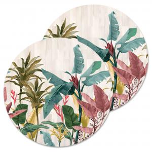 Sottotutto decorato con stampa a colori in Legno ROTONDO Sotto bicchiere, piatto, pentola con varie dimensioni - diam. 32 cm LEAVES MIX del brand Lupia, categoria: Tavola e cucina > Accessori per la Tavola > Sottopentole, Sottopiatti e Sottobicchieri.