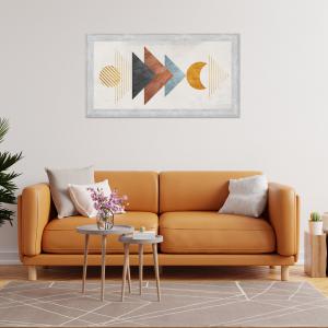 Quadro moderno, per soggiorno camera da letto, con cornice BOSTON colore GREY, 60x110 cm, INFINITE stampa su pannello in legno, stile geometrico astratto del brand Lupia, categoria: Arredo e decorazioni > Quadri e Tele > Quadri con cornice.