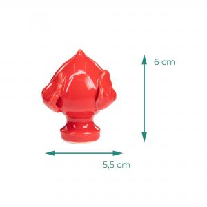 Set 6 pezzi PUMO Salentino in Ceramica ROSSO, Chiuso Altezza 6 cm, Decorazione Tipica Pugliese bocciolo e 3 Foglie, Segnaposto per eventi, feste, cerimonie e matrimonio, Soprammobile Bomboniera del brand Lupia, categoria: Artigianato salentino > Ceramica Salentina > Pumo Salentino.