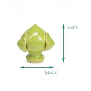 Set 6 pezzi PUMO Salentino in Ceramica VERDE, Chiuso Altezza 6 cm, Decorazione Tipica Pugliese bocciolo e 3 Foglie, Segnaposto per eventi, feste, cerimonie e matrimonio, Soprammobile Bomboniera del brand Lupia, categoria: Artigianato salentino > Ceramica Salentina > Pumo Salentino.