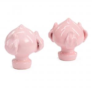 Set 6 pezzi PUMO Salentino in Ceramica ROSA, Chiuso Altezza 6 cm, Decorazione Tipica Pugliese bocciolo e 3 Foglie, Segnaposto per eventi, feste, cerimonie e matrimonio, Soprammobile Bomboniera del brand Lupia, categoria: Artigianato salentino > Ceramica Salentina > Pumo Salentino.