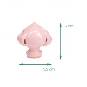 Set 6 pezzi PUMO Salentino in Ceramica ROSA, Chiuso Altezza 6 cm, Decorazione Tipica Pugliese bocciolo e 3 Foglie, Segnaposto per eventi, feste, cerimonie e matrimonio, Soprammobile Bomboniera del brand Lupia, categoria: Artigianato salentino > Ceramica Salentina > Pumo Salentino.