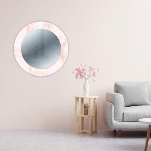 Specchio da parete Rotondo moderno Mirror Fantasy MARMO ROSA diam. 65 cm, Circolare con cornice stampata, specchiera per camera da letto, soggiorno, ingresso del brand Lupia, categoria: Complementi d'arredo > Specchi e specchiere > Specchi stampati.