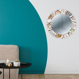 Specchio da parete Rotondo moderno Mirror Fantasy TREE WHITE diam. 65 cm, Circolare con cornice stampata Albero della vita, specchiera per camera da letto, soggiorno, ingresso del brand Lupia, categoria: Complementi d'arredo > Specchi e specchiere > Specchi stampati.