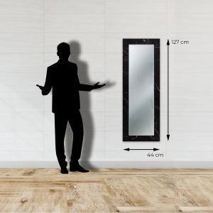 Specchio da parete lungo moderno Mirror Fantasy MARMO NERO 44x127 cm con cornice stampata, specchiera per camera da letto, soggiorno, ingresso del brand Lupia, categoria: Complementi d'arredo > Specchi e specchiere > Specchi stampati.