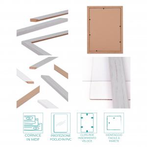 Cornice portafoto leggera in legno ecologico MDF da parete SHABBY GREY Grigia, per foto, stampe artistiche, poster, quadri moderni e documenti - 15x20 cm del brand Lupia, categoria: Arredo e decorazioni > Cornici e Portafoto > Cornici portafoto da parete.