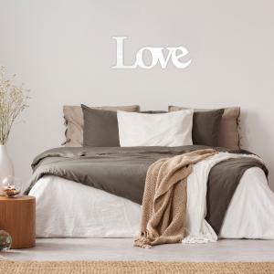 Woodwrite Love,Scritta in Legno, Bianco, 45x20x1 cm del brand Lupia, categoria: Arredo e decorazioni > Decorazioni da parete > Scritte da parete.
