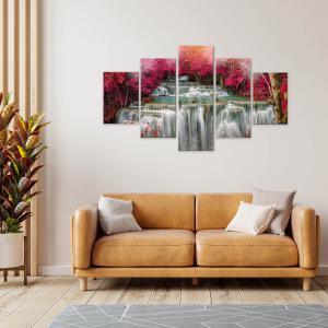 Quadro moderno 5 pezzi su tela Grande Vogue 105x160 cm Cascata del brand Lupia, categoria: Arredo e decorazioni > Quadri e Tele > Quadri a pannelli.