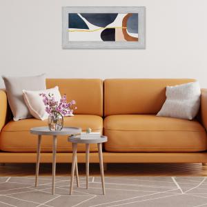 Quadro moderno, per soggiorno camera da letto, con cornice BOSTON colore GREY, 28x57 cm, WATERCOLOR stampa su pannello in legno, stile artistico astratto del brand Lupia, categoria: Arredo e decorazioni > Quadri e Tele > Quadri su Legno.