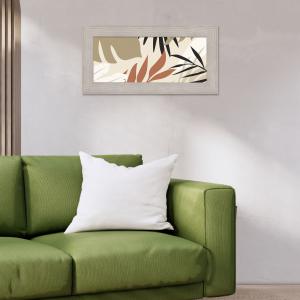 Quadro moderno, per soggiorno camera da letto, con cornice BOSTON colore BEIGE, 28x57 cm, LARGE TROPICAL stampa su pannello in legno, stile tropicale del brand Lupia, categoria: Arredo e decorazioni > Quadri e Tele > Quadri con cornice.