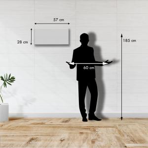 Quadro moderno, per soggiorno camera da letto, con cornice BOSTON colore BEIGE, 28x57 cm, LARGE TROPICAL stampa su pannello in legno, stile tropicale del brand Lupia, categoria: Arredo e decorazioni > Quadri e Tele > Quadri con cornice.