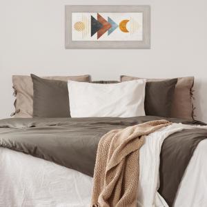 Quadro moderno, per soggiorno camera da letto, con cornice BOSTON colore BEIGE, 28x57 cm, INFINITE stampa su pannello in legno, stile geometrico astratto del brand Lupia, categoria: Arredo e decorazioni > Quadri e Tele > Quadri con cornice.