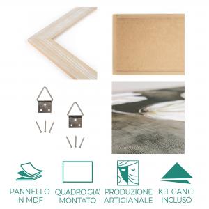 Quadro moderno, per soggiorno camera da letto, con cornice BOSTON colore BEIGE, 28x57 cm, INFINITE stampa su pannello in legno, stile geometrico astratto del brand Lupia, categoria: Arredo e decorazioni > Quadri e Tele > Quadri con cornice.