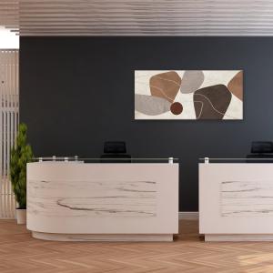 Lupia - Quadro moderno su Tela Canvas DEEP 65x143 cm ABSTRACT POLYGON, Tela Cotone, Stampa, Made in Italy, Telaio in Legno, casa, soggiorno, capezzale camera da letto, hotel, ufficio del brand Lupia, categoria: Arredo e decorazioni > Quadri e Tele > Quadri su tela.