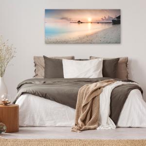 Lupia - Quadro moderno su Tela Canvas DEEP 65x143 cm LAGOON, Tela Cotone, Stampa, Made in Italy, Telaio in Legno, casa, soggiorno, capezzale camera da letto, hotel, ufficio del brand Lupia, categoria: Arredo e decorazioni > Quadri e Tele > Quadri su tela.