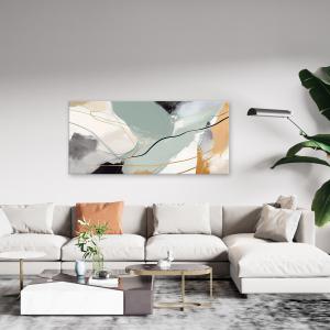 Lupia - Quadro moderno su Tela Canvas DEEP 65x143 cm PAINT SPOTS, Tela Cotone, Stampa, Made in Italy, Telaio in Legno, casa, soggiorno, capezzale camera da letto, hotel, ufficio del brand Lupia, categoria: Arredo e decorazioni > Quadri e Tele > Quadri su tela.