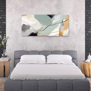 Lupia - Quadro moderno su Tela Canvas DEEP 65x143 cm PAINT SPOTS, Tela Cotone, Stampa, Made in Italy, Telaio in Legno, casa, soggiorno, capezzale camera da letto, hotel, ufficio del brand Lupia, categoria: Arredo e decorazioni > Quadri e Tele > Quadri su tela.