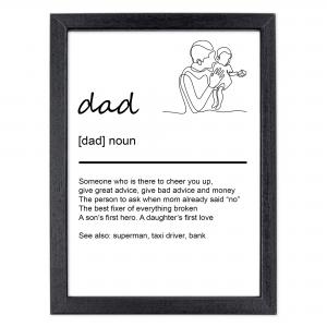 Quadro Moderno con Cornice OPTICAL in Legno Sottile Nera o Bianca 15x20 cm, Poster con disegno in Stile Lineare e descrizione della Parola con testo in lingua inglese - Nero Home del brand Lupia, categoria: Arredo e decorazioni > Quadri e Tele > Quadri con cornice.