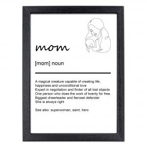 Quadro Moderno con Cornice OPTICAL in Legno Sottile Nera o Bianca 15x20 cm, Poster con disegno in Stile Lineare e descrizione della Parola con testo in lingua inglese - Nero Home del brand Lupia, categoria: Arredo e decorazioni > Quadri e Tele > Quadri con cornice.